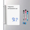 Magnetisches Whiteboard-Set mit Markern und Zeichnung einer Sonne und einer Person