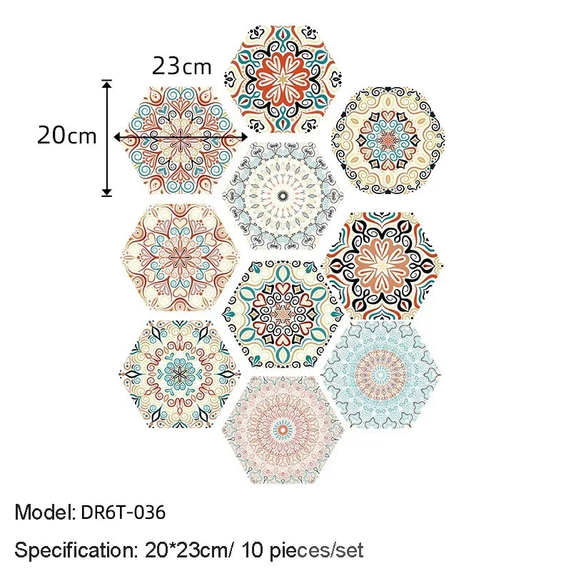 Hexagon Peel-and-Stick Wall & Floor Tiles