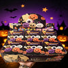 A box of Halloween Mystery squishy blind box stress relief toys featuring pumpkin and spooky themed items.
