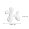White resin balloon dog sculpture for modern home decor, shown from the side.