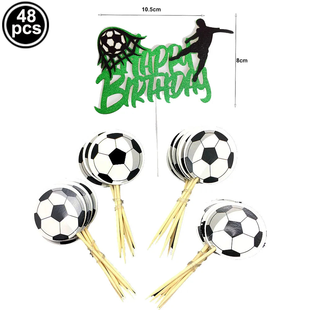 Soccer Ball Cupcake Toppers for Sports-Themed Parties