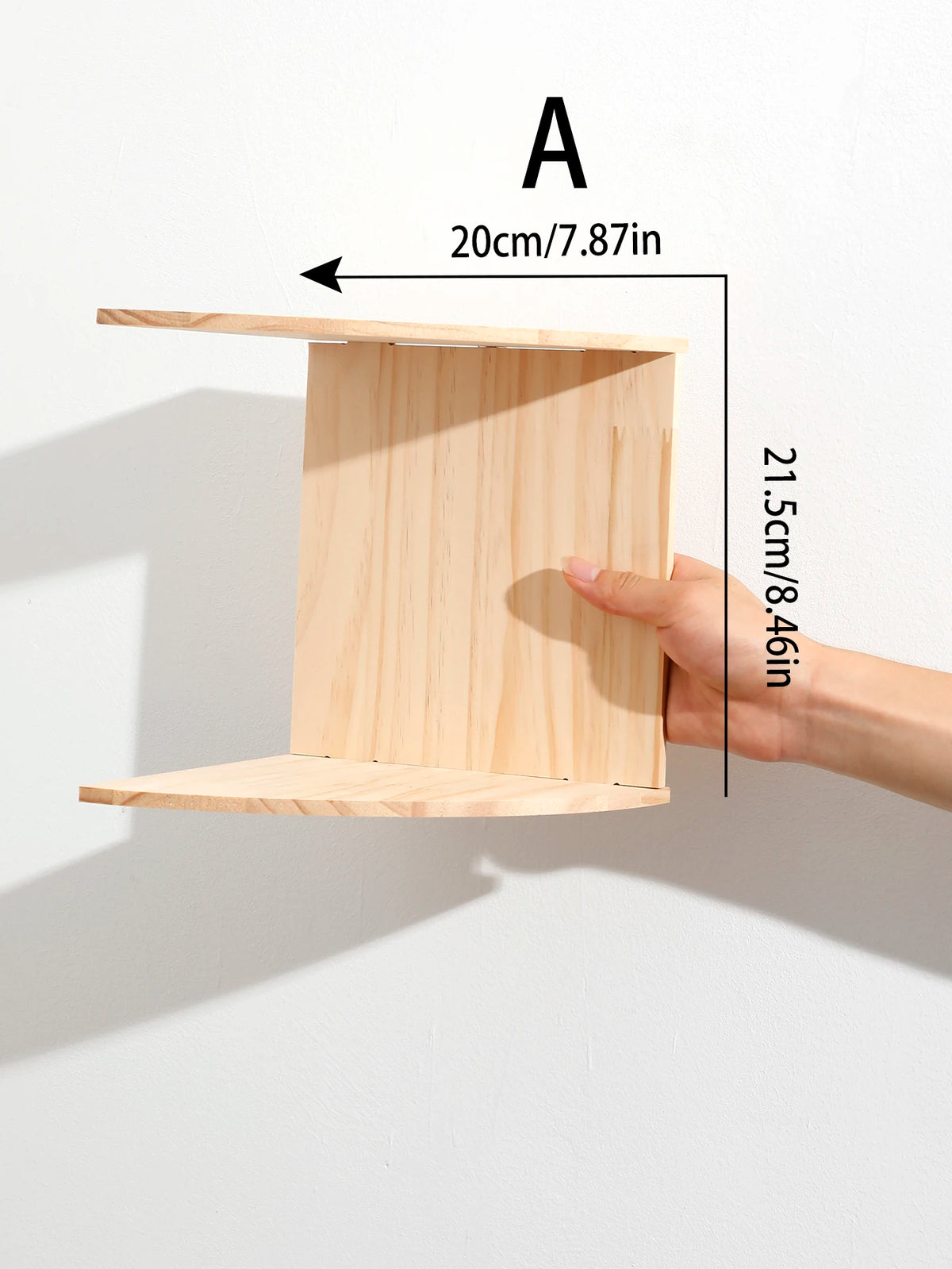 Corner Floating Wooden Wall Shelves for Home Decor