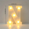 A glowing neon sign shaped like the letter N made of LED lights on a white surface.