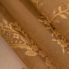 Vintage Golden Floral Lace Sheer Curtains with Ruffled Edge