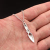 Jett Inspired Blade Storm Crystal Pendant Necklace