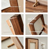 Various assembly and mounting methods for a walnut wood photo strip frame, including mortise-and-tenon joints, push fit beads