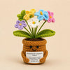 Handmade Crochet Tulip & Sunflower Potted Plant Set