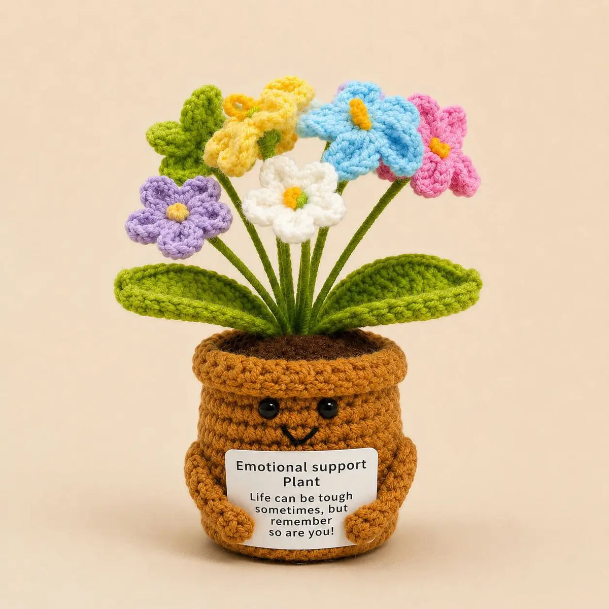Handmade Crochet Tulip & Sunflower Potted Plant Set
