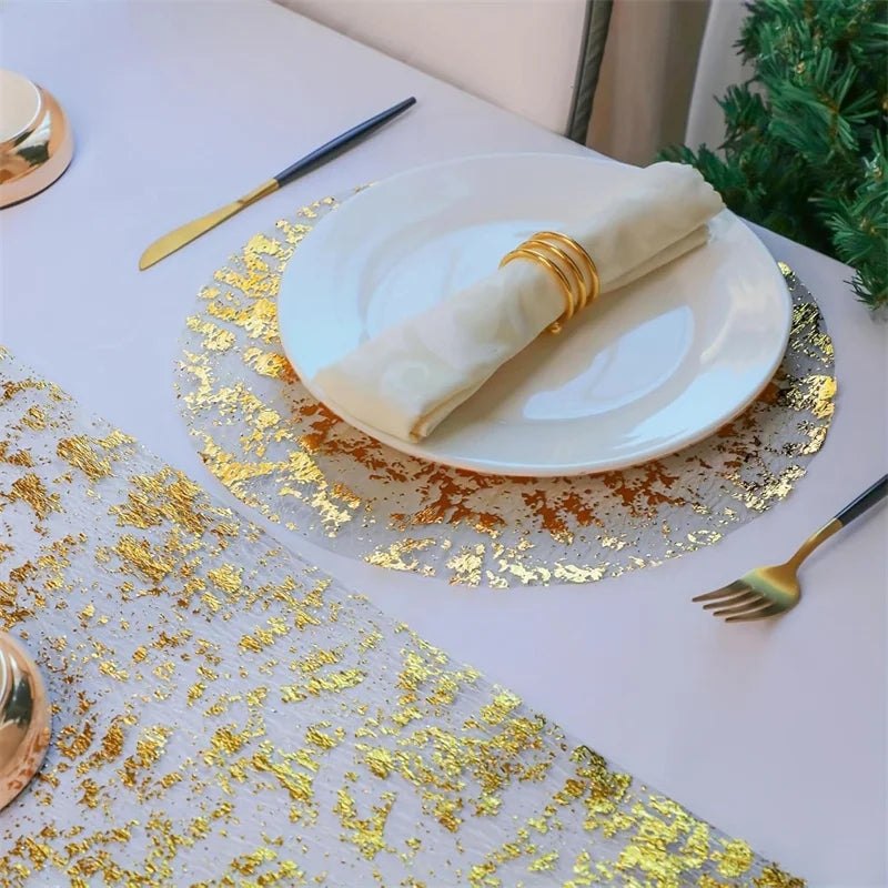 Gold Foil Disposable Placemats for Parties & Events