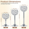 Elegant Glass Tealight Candle Holder Set of 3 in Gold and Silver