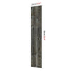 Vertical dark gray wood grain self-adhesive decal measuring 15cm or 90cm long
