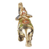 Traditionelle chinesische Feng-Shui Elefantenstatue für Wohlstand und Glück, goldfarbene Figur.
