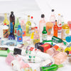 Miniature Dollhouse Food Set with Snacks, Cakes, Drinks & Wine