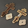 Handcrafted Wooden Orthodox Crucifix Desk Display