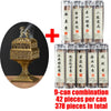 A set of 9 can combinations for Chinoiserie Square Pixiu Incense Burner, totaling 378 pieces.