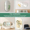 HD acrylic mirror wall stickers showing various combinations and setups for a customized mirror wall
