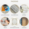 Various packaging options for retro melting vinyl record canvas art including single painting, bulk, stretched, and carton pa