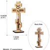 Handcrafted Wooden Orthodox Crucifix Desk Display