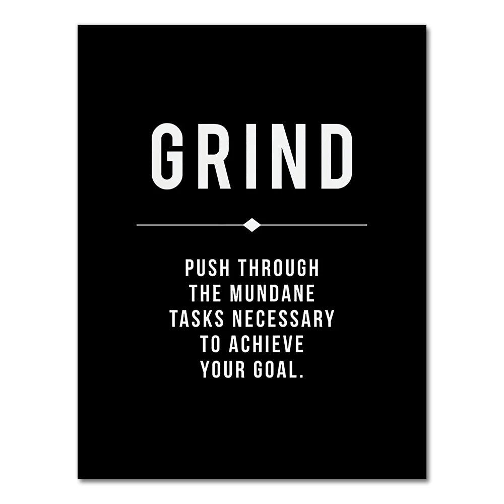Motivational Canvas Wall Art – Grind Hustle Success