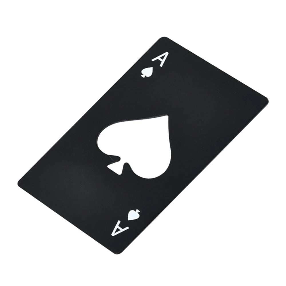 A black playing card featuring a spade symbol and an ace of spades.