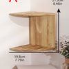 Corner Floating Wooden Wall Shelves for Home Decor