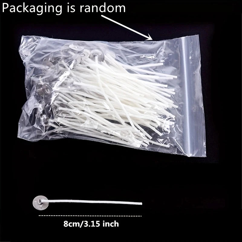 Smokeless Candle Wicks for Soy Wax and Pillar Candles (100-Pack)