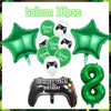 Green Video Game Birthday Party Supplies Kit with Gamepad Balloons