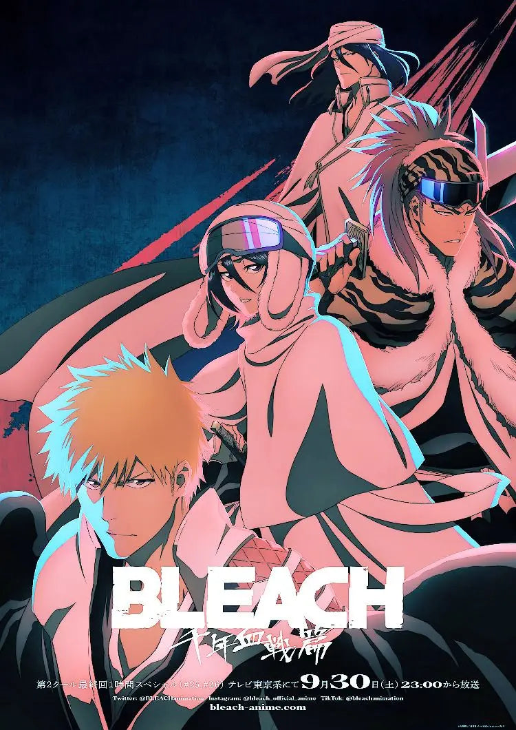 Anime Bleach Wandkunst Leinendruck mit Charakteren der Serie im dramatischen Stil