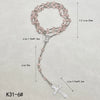 Faceted Crystal Rosary Necklace with Crucifix Pendant