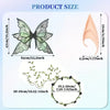 Product size diagram showing butterfly wings and a flower crown for an enchanted fairy costume set