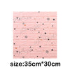 Pink foam wall panels with black and gold stars and dots for home decor