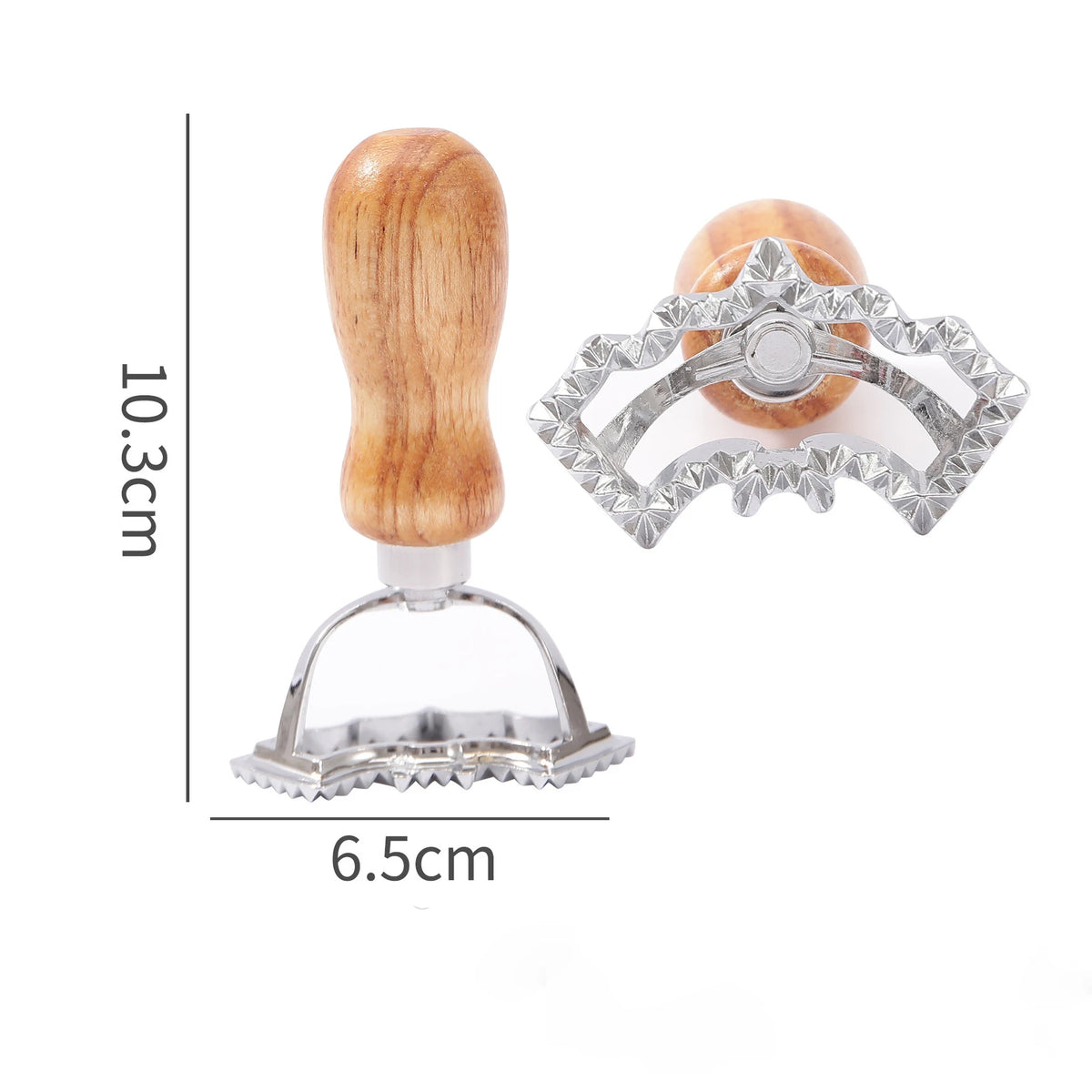 Ravioli Stamp and Cutter Set with Wooden Handle