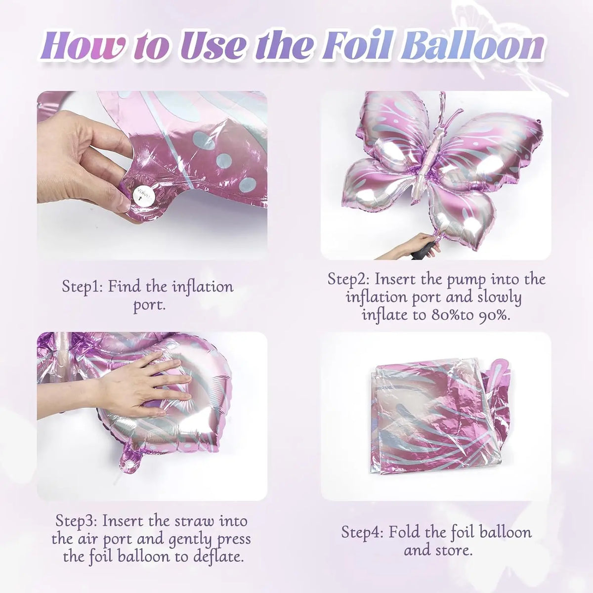 Butterfly Balloon Garland Arch Kit in Soft Pastel Colors