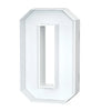 A white, rectangular cardboard tray with a vertical slot for filling, used as a party item.