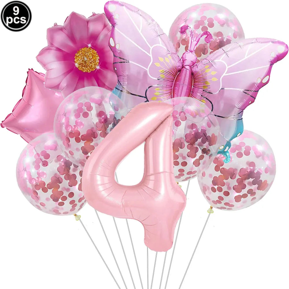 Butterfly Party Supplies Disposable Tableware Set for Birthday & Baby Shower