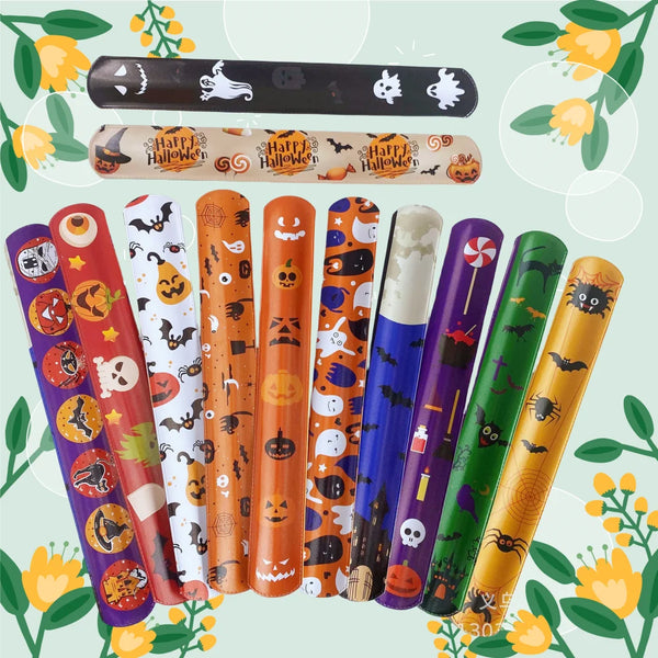 Halloween Slap Bracelets for Party Favors and Trick-or-Treat Bags