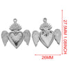 Gold Sacred Heart Charms for Jewelry Making