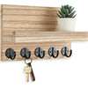 Wooden Wall Key Holder with Shelf