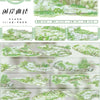 Ruban adhésif vert naturel pour masquage de feuilles, utilisé en jardinage et protection des plantes.