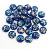 Mixed Color Resin Cabochons with Metal Foil Backing for Jewelry Making