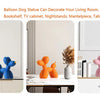 A set of orange and blue balloon dog resin sculptures used for modern home decor