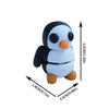 A small 3D printed cartoon animal figurine of a penguin with black and white coloring.