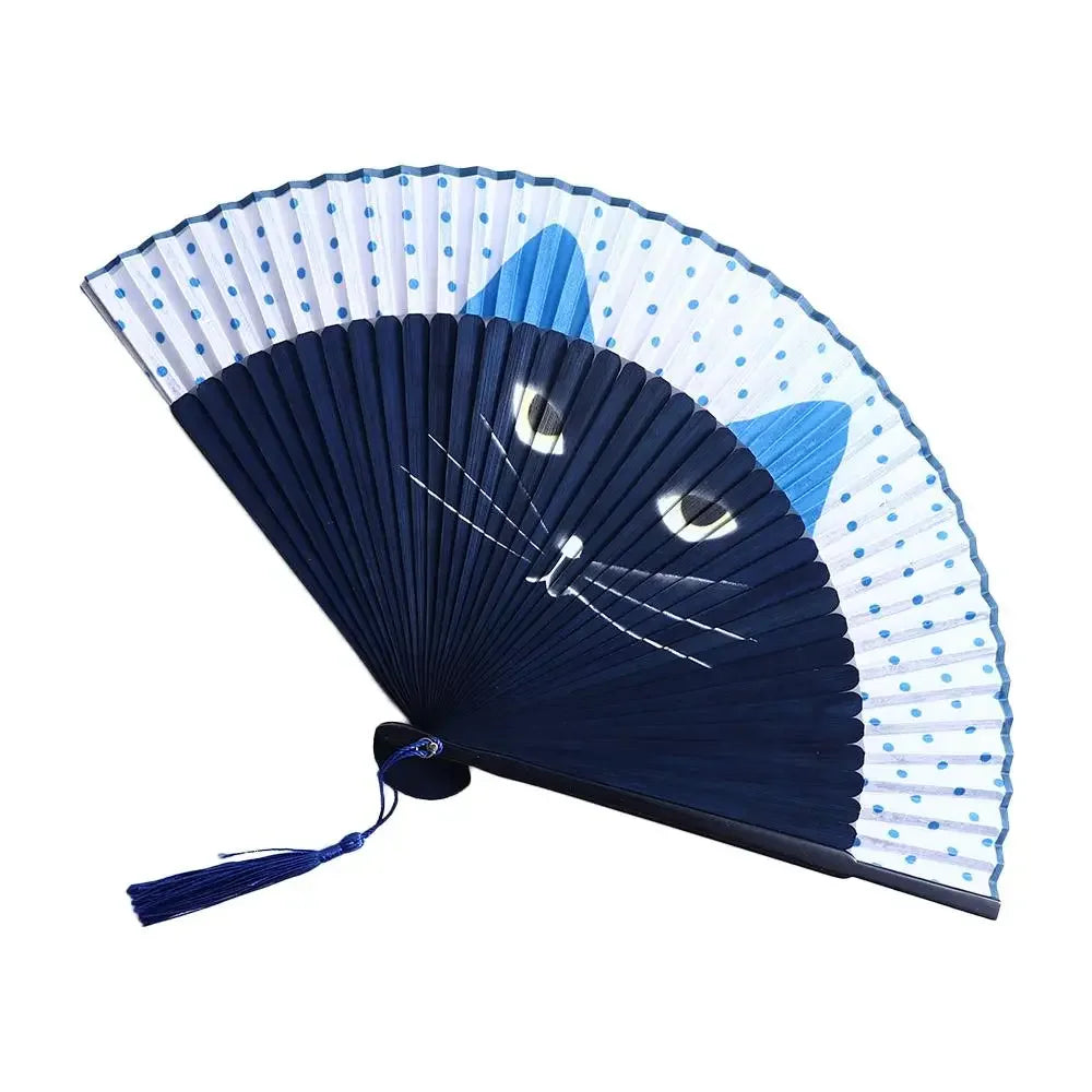 Vintage Lace Folding Hand Fan with Tassels