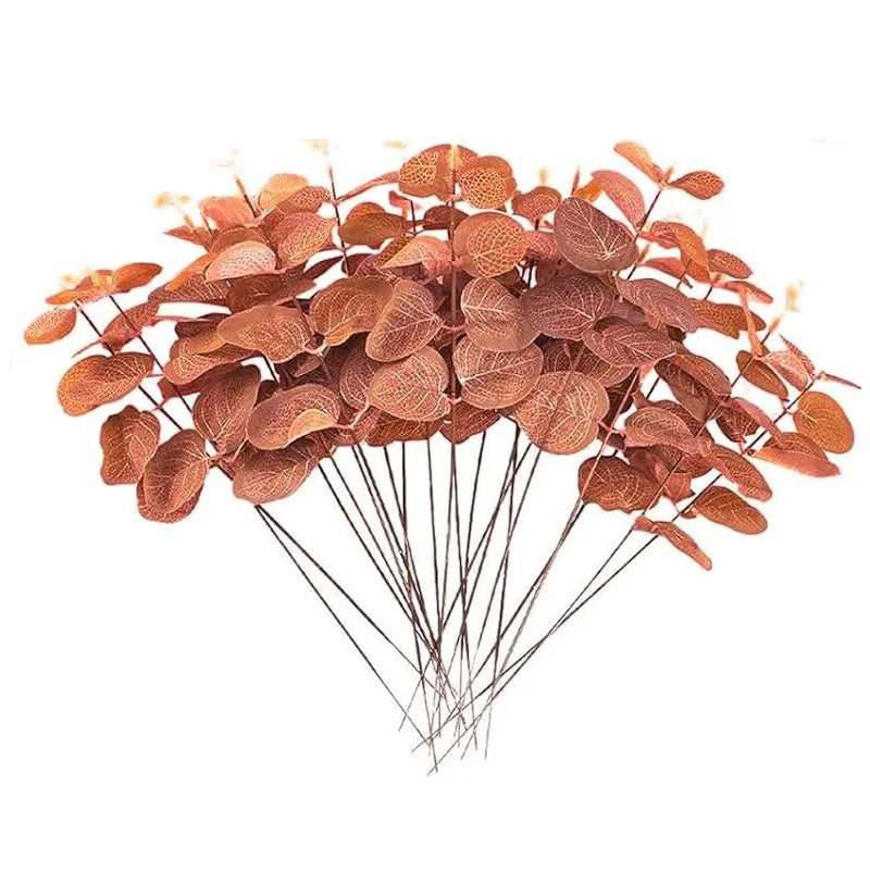 Artificial Eucalyptus Leaf Stems – Silk Greenery for Weddings & Home Decor