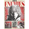 A poster print featuring a dramatic black and white illustration of a character from Vinland Saga with red text.