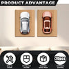 Wall mount display holders showing silver and pink die-cast car models for easy installation and storage