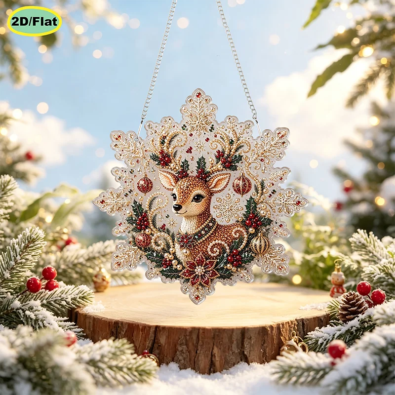 Pearl Diamond Painting Christmas Ornament Craft Kit