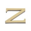 A golden letter Z made of mirror material used as a wall decal.