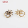 Solid Brass Star Pendant Cabinet Knob with Antique Finish