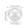 Clear plastic cat head shaped cake box with a lid and decorative scalloped edge